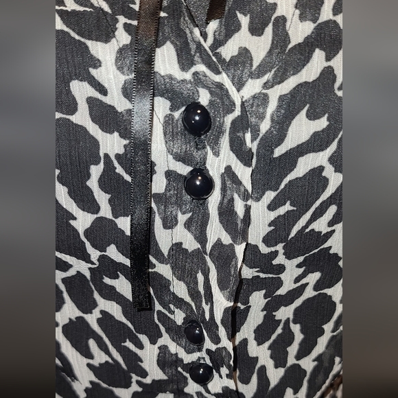 Atmosphere Leopard animal print sheer blouse US 4 - Picture 8 of 15